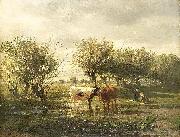 Gerard Bilders Koeien bij een plas Spain oil painting artist